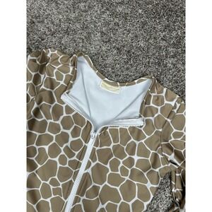 Michael Kors Tan and White One Piece Swimsuit